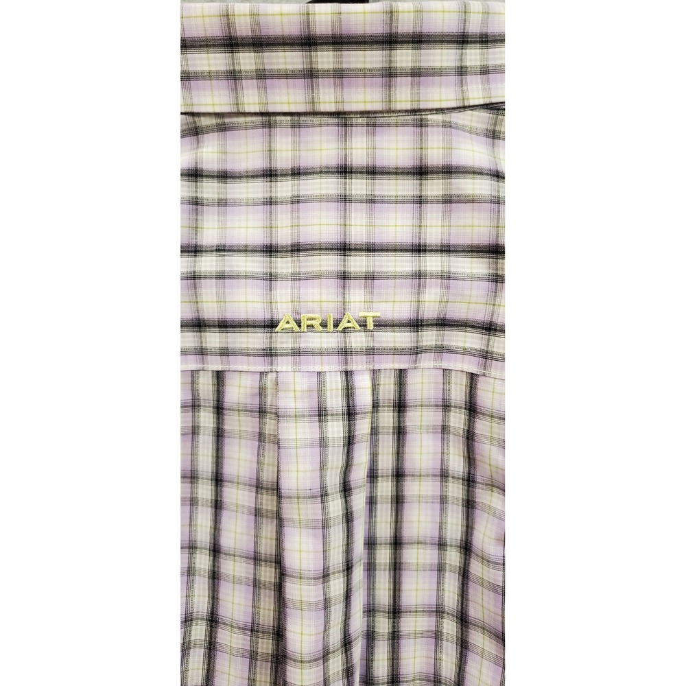 Ariat Men's Long Sleeve Button Down Shirt Size XL, Blue, Wrinkle-Free, Plaid - Picture 9 of 10